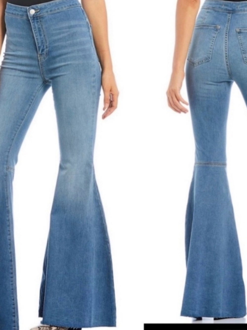 Free People Light Blue Flare Jeans